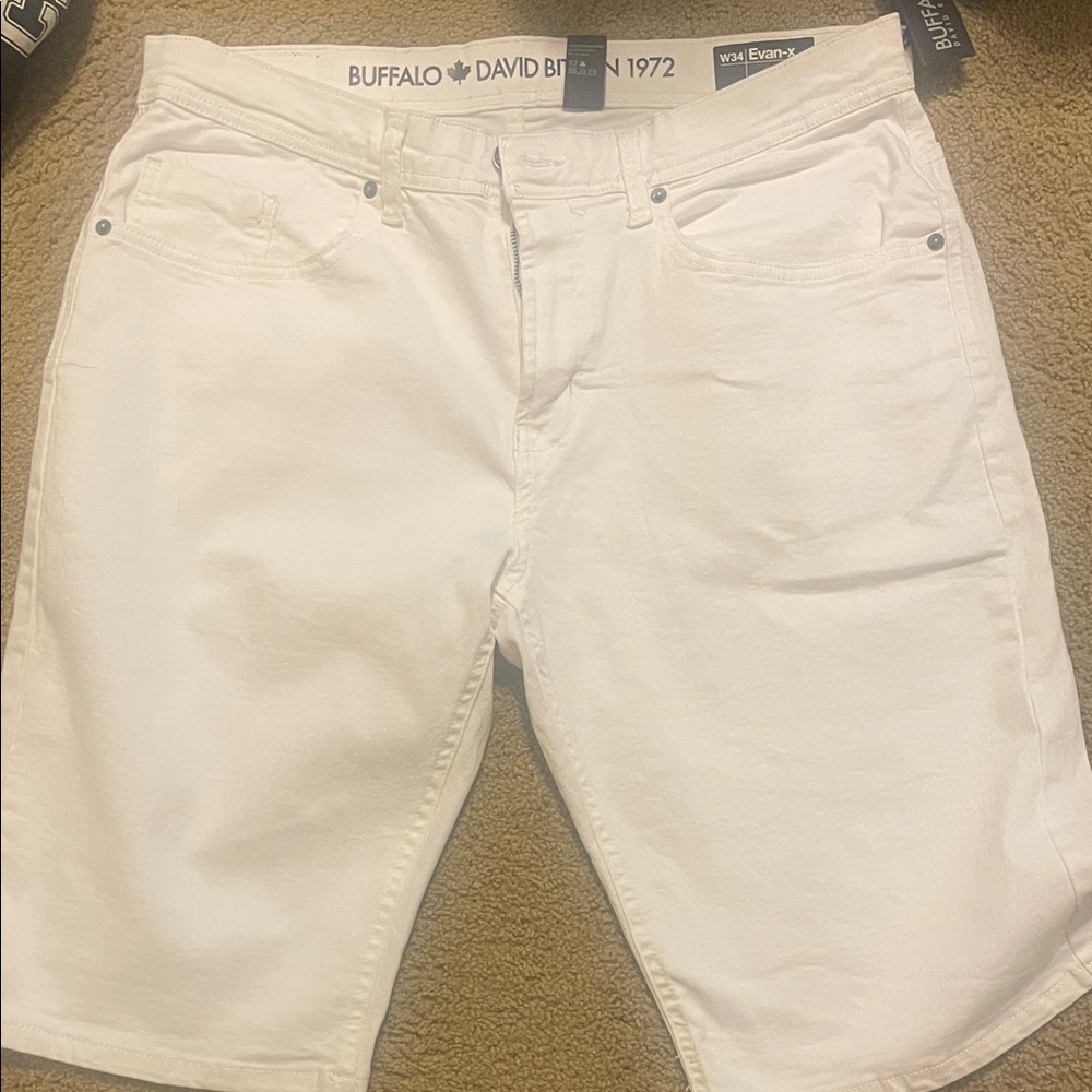 Buffalo David Bitton Men's Cream Jean Shorts
